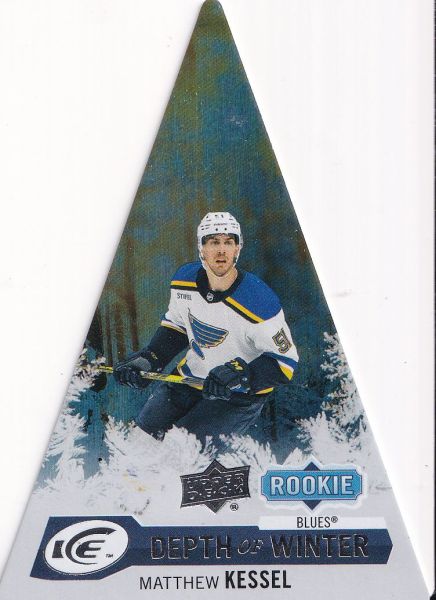 insert RC karta MATTHEW KESSEL 23-24 UD Ice Depth of Winter Rookie číslo DW-56